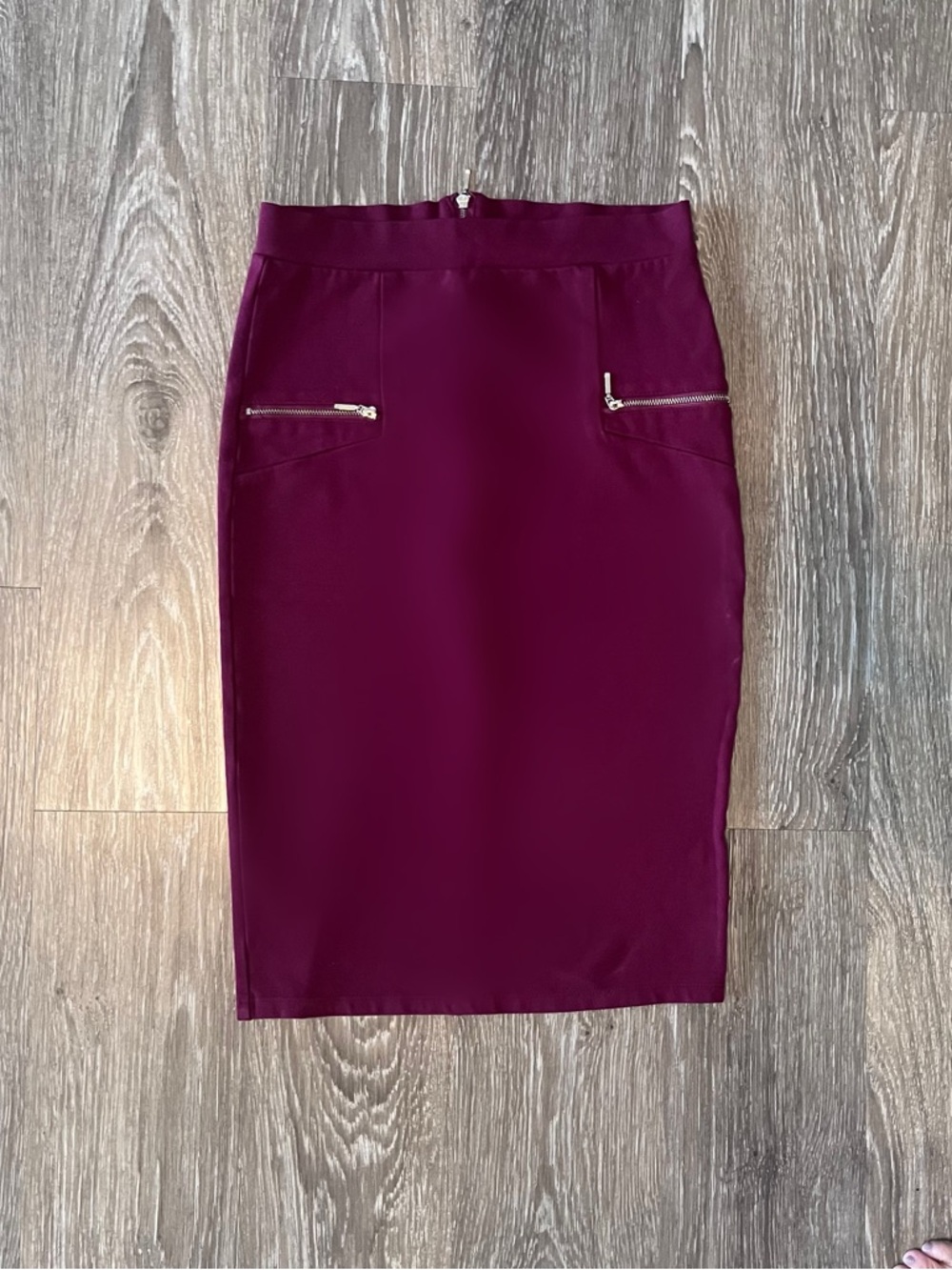 Women's Pencil Skirt in Deep Berry